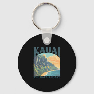 Kauai Hawaii Na Pali Coast Vintage Beach Key Ring