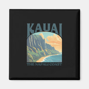 Kauai Hawaii Na Pali Coast Vintage Beach Magnet