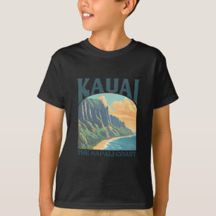 Kauai Hawaii Na Pali Coast Vintage Beach  T-Shirt