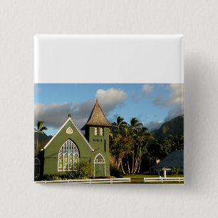 Kauai Hawaii North Shore Chapel 15 Cm Square Badge