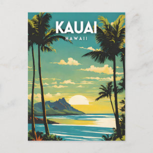 Kauai Hawaii Nostalgic Vintage Postcard
