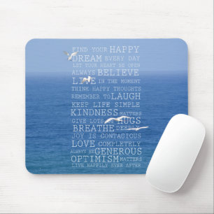Kauai Hawaii Ocean Birds Inspirational Quotes     Mouse Mat