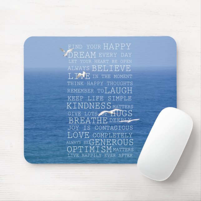 Kauai Hawaii Ocean Birds Inspirational Quotes     Mouse Mat (With Mouse)