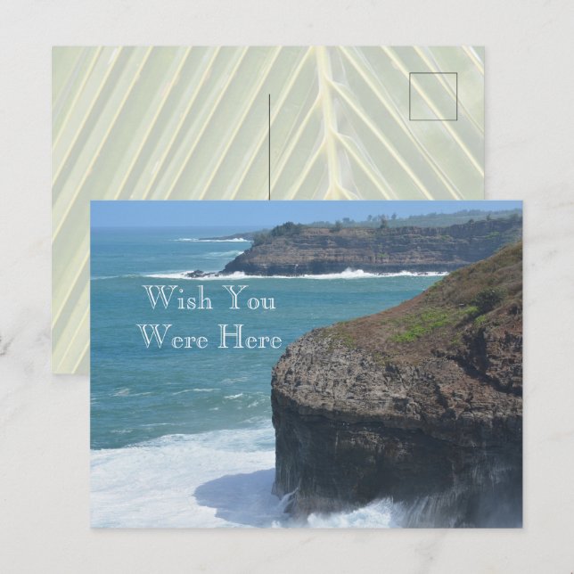 Kauai Hawaii Ocean Kilauea  Postcard (Front/Back)