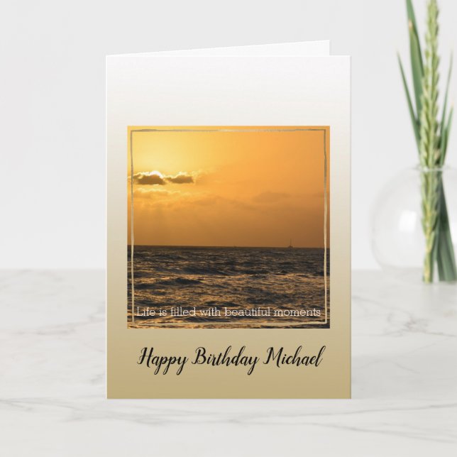 Kauai Hawaii Ocean Sunset Beautiful Moments      Card (Front)