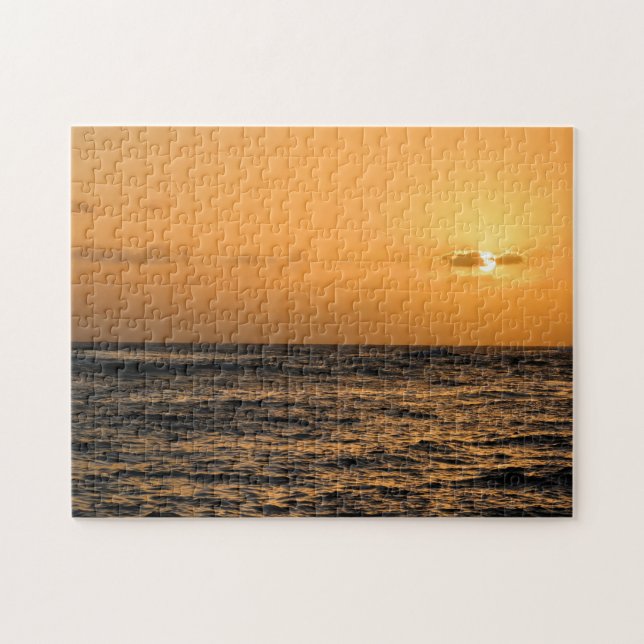 Kauai Hawaii Ocean Sunset Jigsaw Puzzle (Horizontal)