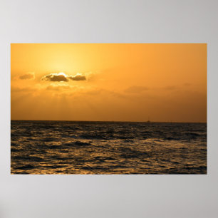 Kauai Hawaii Ocean Sunset Poster