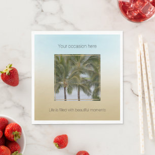 Kauai Hawaii Palm Trees Beautiful Moments          Napkin