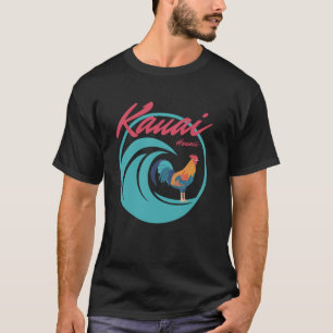 Kauai Hawaii Rooster Chicken Surf Wave Coffee Gard T-Shirt