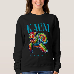 Kauai Hawaii Smiling Tie Dye Sea Turtle Sweatshirt