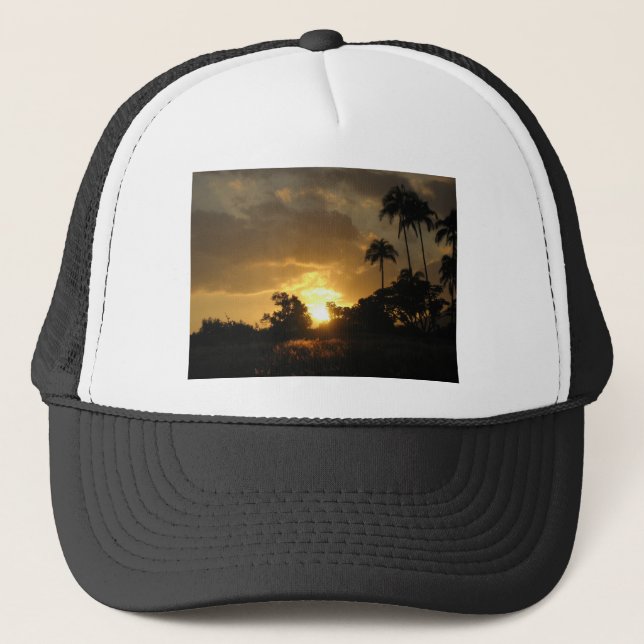 Kauai, Hawaii Sunset Trucker Hat (Front)