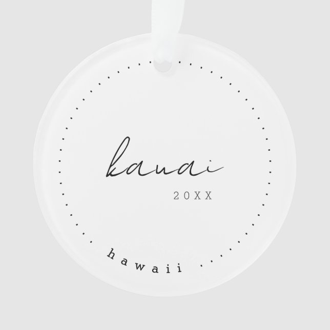 Kauai Hawaii Travel United States Simple Ornament (Front)