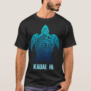 Kauai Hawaii Tribal Sea Turtle Hawaiian Surfer Scu T-Shirt