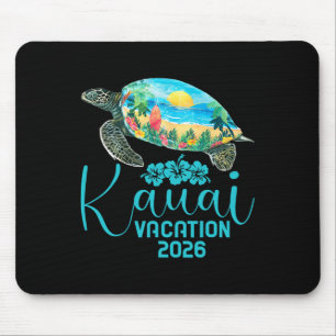 Kauai Hawaii Trip 2026 Sea Turtle Summer Vacation  Mouse Mat