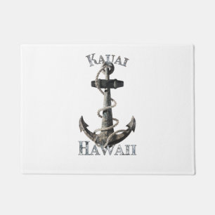 Kauai Hawaii Vacation Nautical Anchor Sailing Doormat