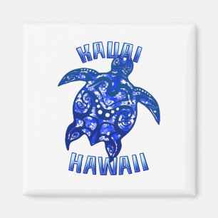 Kauai Hawaii Vacation Tribal Turtle Magnet