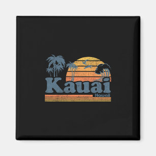 Kauai Hawaii Vintage Beach Summer Surfing 70s Retr Magnet