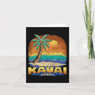 Kauai Hawaii Vintage Distressed Souvenir Card