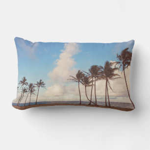 Kauai Island Palm Tree Lumbar Throw Pillow