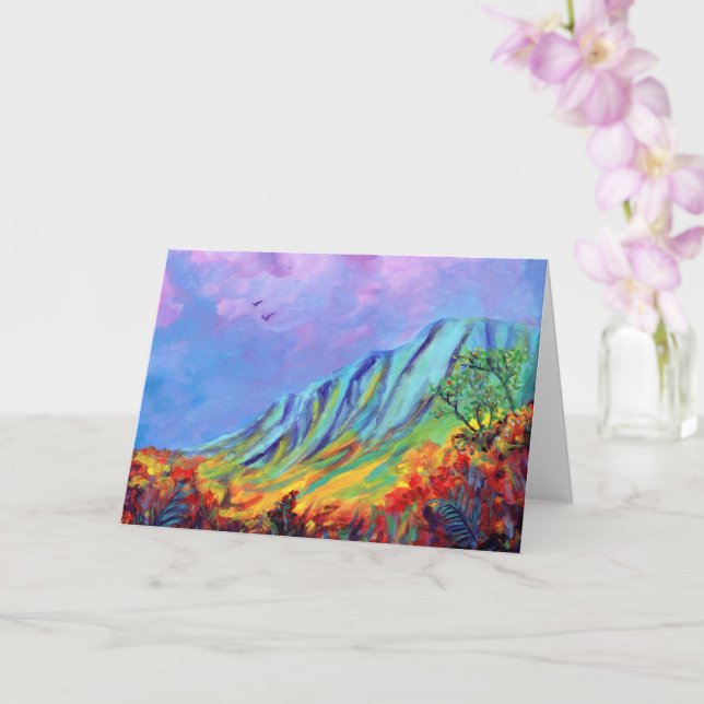 Kauai Kalalau Valley Greeting Card (Orchid)