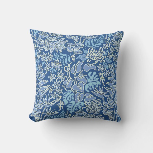 Kauai Morning Hawaiian Protea Floral Reversible Cushion (Front)