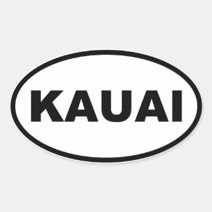 KAUAI OVAL STICKER