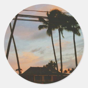 Kauai Palms Classic Round Sticker