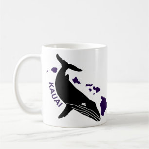Kauai - Purple Hawaii Islands Humpback Coffee Mug