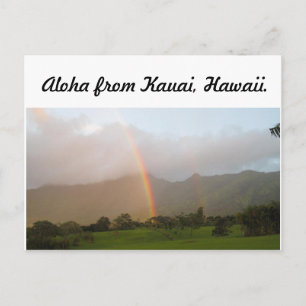 kauai rainbow postcard