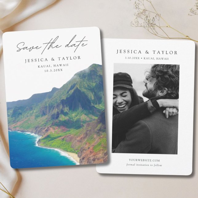 Kauai Save the Date Hawaii Wedding Invitation (Kauai Save the Date Hawaii Wedding Invitation)