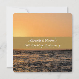 Kauai Sunset 50th Wedding Anniversary Invitation
