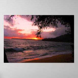 Kauai sunset canvas print