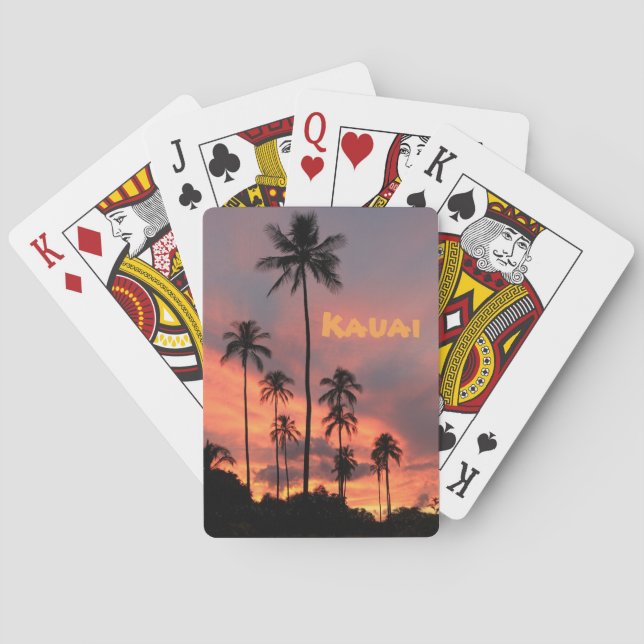 Kauai Sunset Playing Cards (Back)