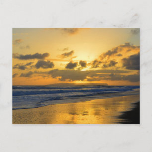 Kauai Sunset with Niihau on Horizon Postcard