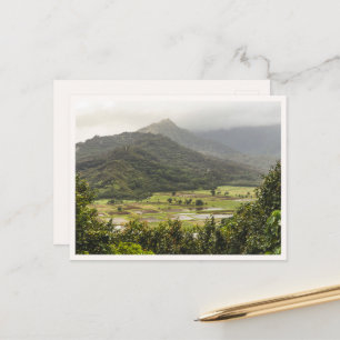 Kauai Tarot Fields in Hanalei from Princeville Postcard