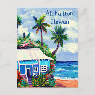 Kauai Tropical Beach House Postcard