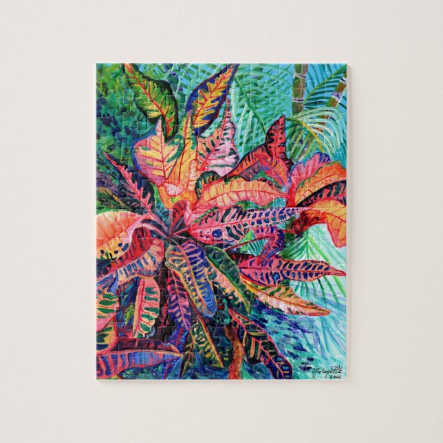 Kauai Tropical Croton Plant Puzzle (Vertical)