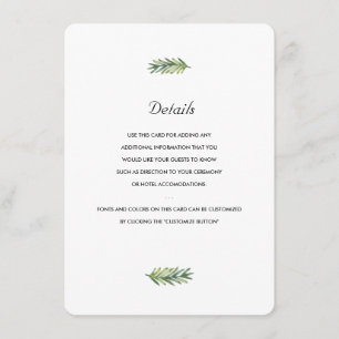 Kauai Wedding Insert