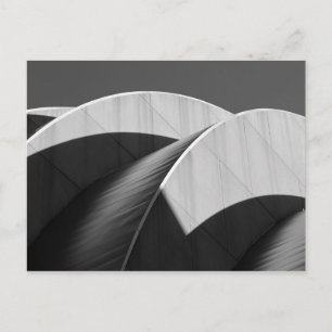 Kauffman Centre Black and White Curves Postcard