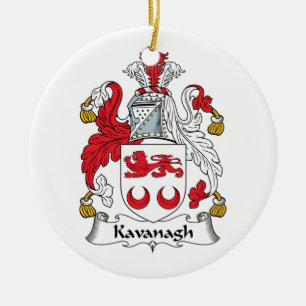 Kavanagh Family Crest Ceramic Tree Decoration