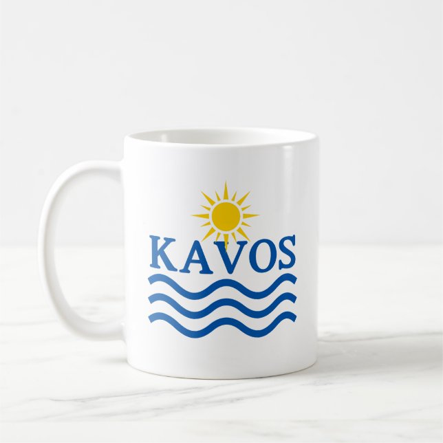 KAVOS Corfu Greece, Sun Waves  Coffee Mug (Left)