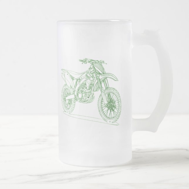 Kaw KX450F 2010 Frosted Glass Beer Mug (Right)