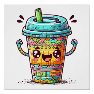 Kawai Coffee Poster