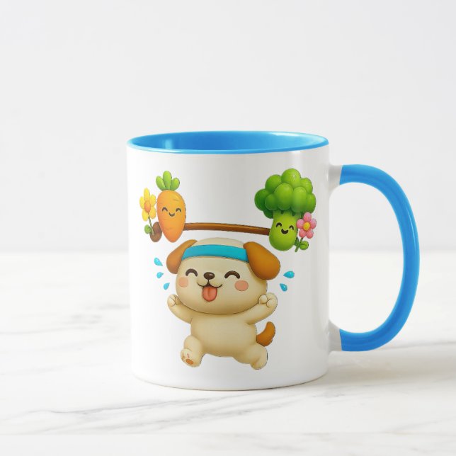 Kawai dog sporty mug (Right)