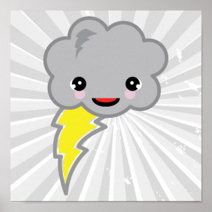 kawai storm cloud poster