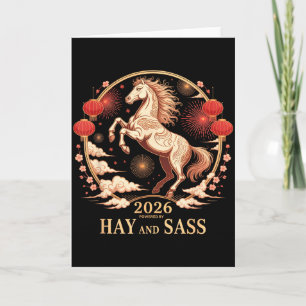 Kawaii 2026 Horse Lady Powered By Hay & S Zodi Card