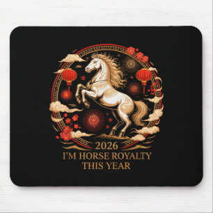 Kawaii 2026 Horse Royalty Zodiac Lady Fortune Eque Mouse Mat