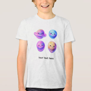 Kawaii #3D #Glossy #Planet #Cute #Youth #Pastel #C Tri-Blend Shirt