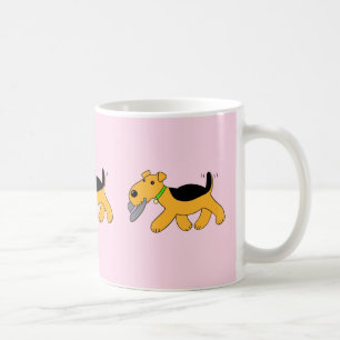 Kawaii Airedale Terrier Dog With a Hat Mug