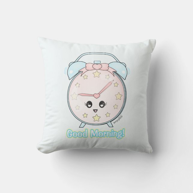 Kawaii Alarm Clock Cushion (Front)